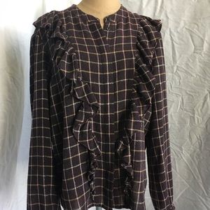 LAST Weekend—NWOT Madewell Ruffles Top L